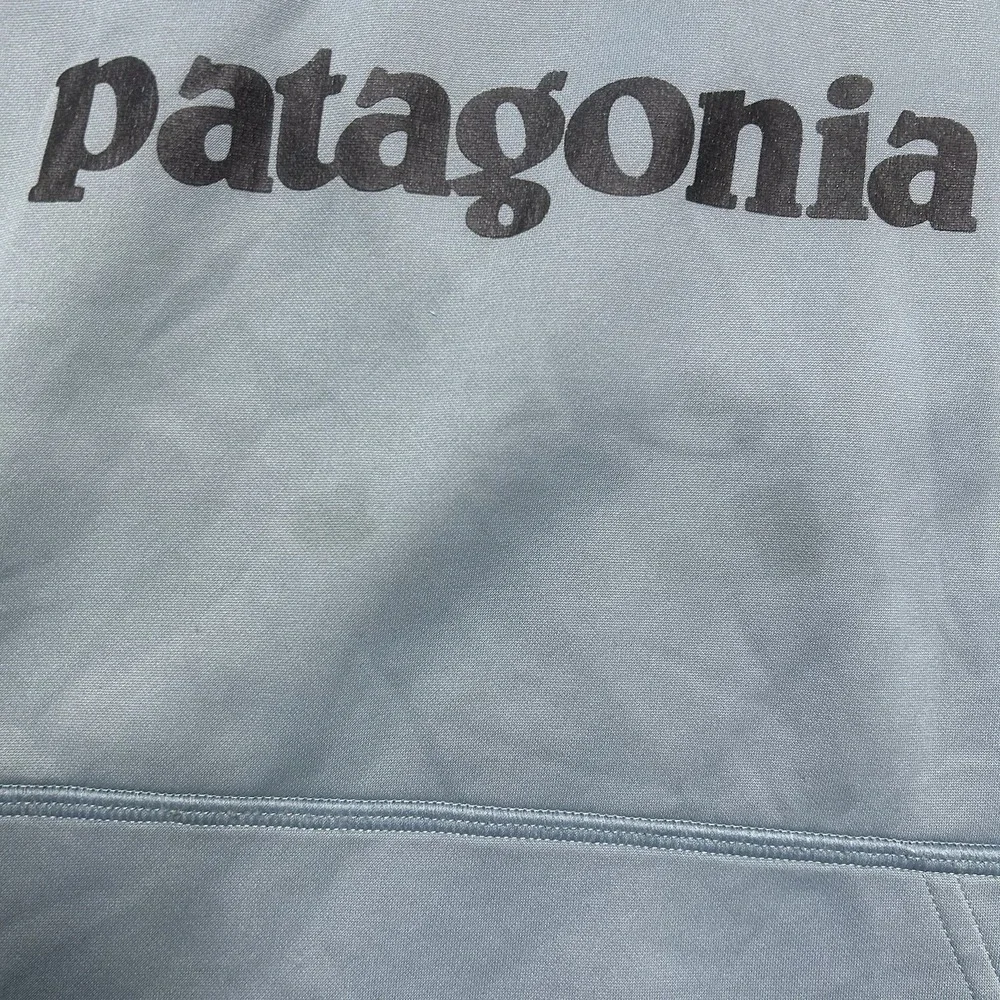 Patagonia Shop Sticker PolyCycle Hoody Hoodie Men's M Gray‎ *SPOTS/SCRATCH